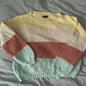100% cotton crop sweater size small